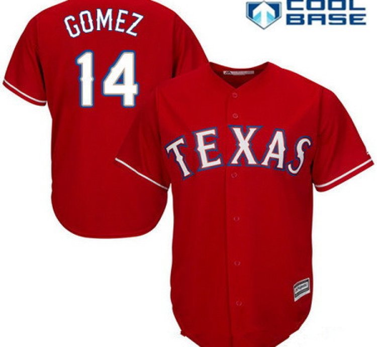 Texas Rangers 14 Carlos Gomez Red Alternate Stitched Mlb Majestic Cool Base Jersey
