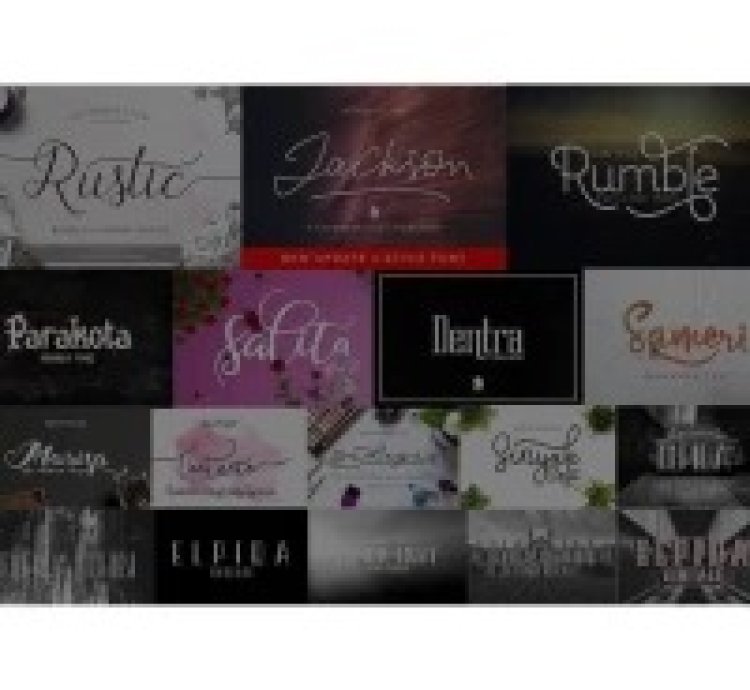 52 Font Bundle Premium Ter-baru