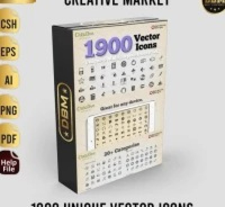 1900 Unique Vector Icons - Vector Designs