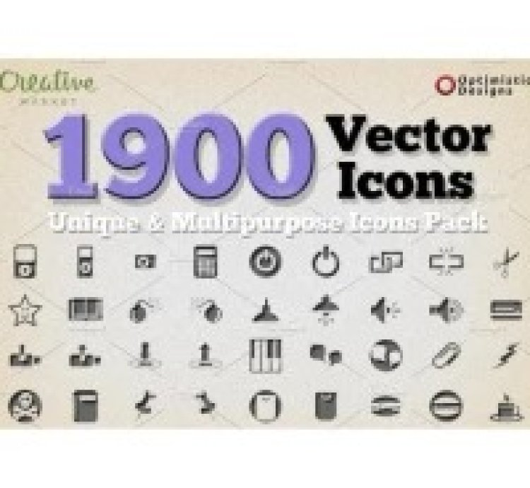 1900 Unique Vector Icons - Vector Designs