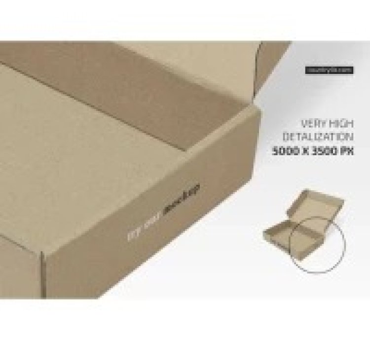Flat Paper Box Mockup Set