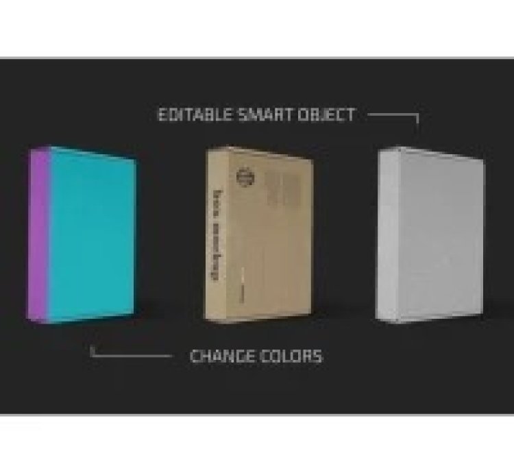 Flat Paper Box Mockup Set