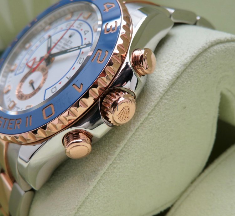 Rolex Yacht-master Ii 116681 18k Rose Gold Steel Full Set 2010