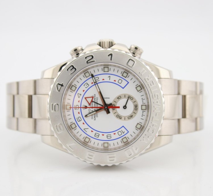 Rolex Yacht-master Ii 18k White Gold And Platinum 44mm Watch 116689