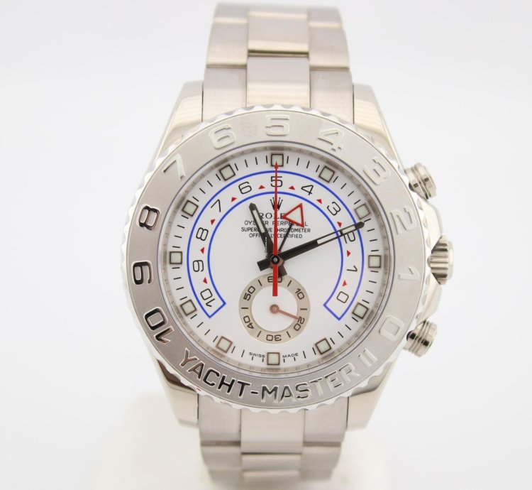 Rolex Yacht-master Ii 18k White Gold And Platinum 44mm Watch 116689