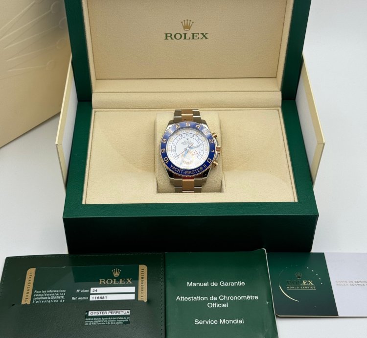Rolex Yacht-master Ii 2013 Rolex Service 2024 Yacht-master Ii Ref 116681 Fullset