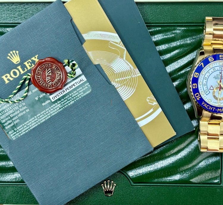 Rolex Yacht-master Ii 44mm Yellow Gold 116688 Box Papers