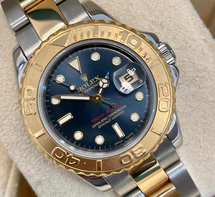 Rolex Yacht-master Ref 69623 Blue Dial Steel Gold 2001 Automatik