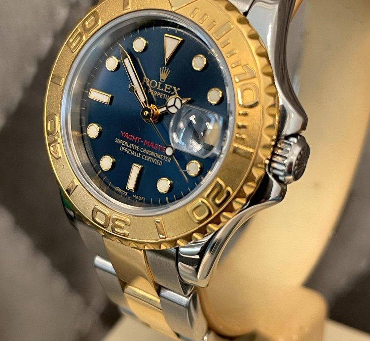 Rolex Yacht-master Ref 69623 Blue Dial Steel Gold 2001 Automatik