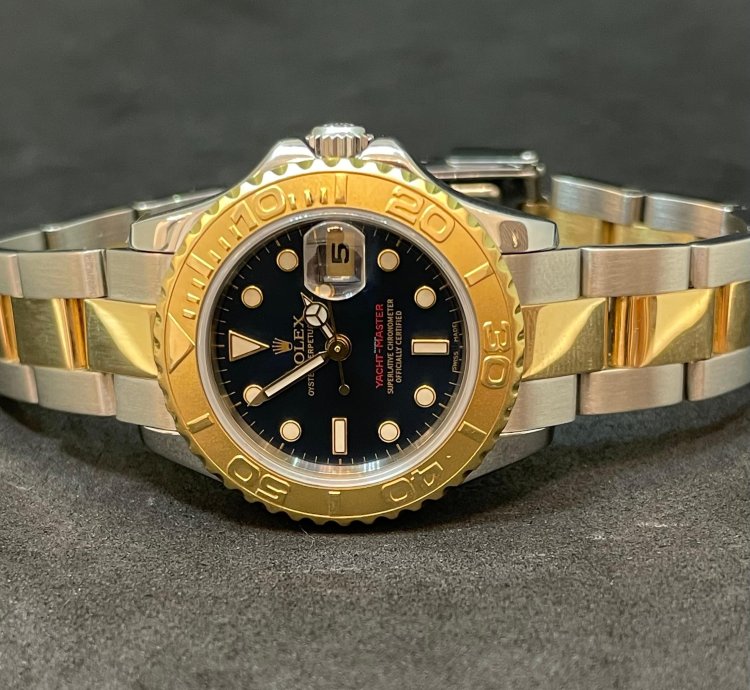 Rolex Yacht-master Ref 69623 Blue Dial Steel Gold 2001 Automatik