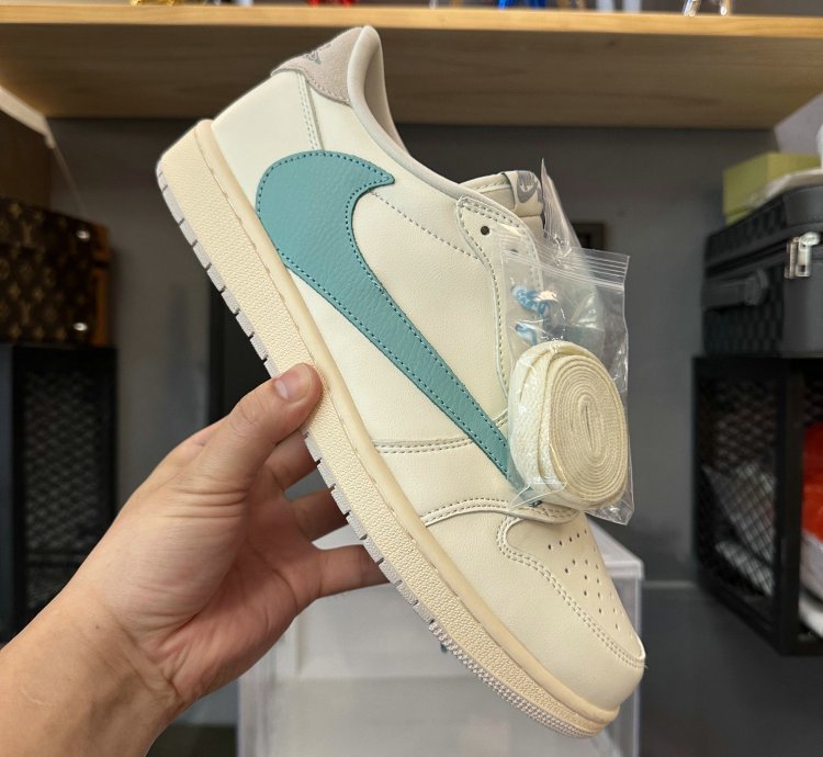Travis Scott X Air Jordan 1 Low Og Sp Bgreen Toe Tiffany Dm7866-102