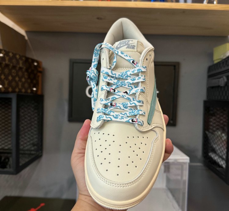 Travis Scott X Air Jordan 1 Low Og Sp Bgreen Toe Tiffany Dm7866-102