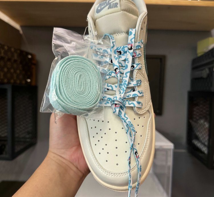 Travis Scott X Air Jordan 1 Low Og Sp Bgreen Toe Tiffany Dm7866-102