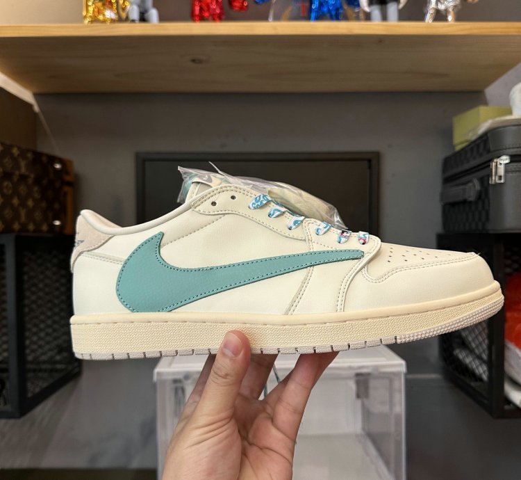 Travis Scott X Air Jordan 1 Low Og Sp Bgreen Toe Tiffany Dm7866-102