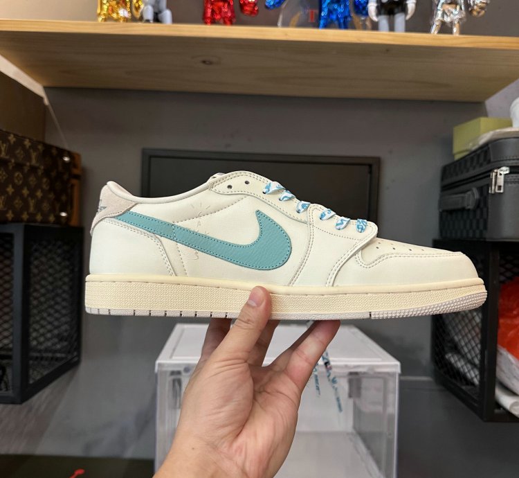 Travis Scott X Air Jordan 1 Low Og Sp Bgreen Toe Tiffany Dm7866-102