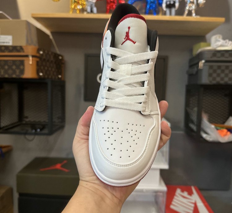 Jordan 1 Low White Gym Red gs 553560-118
