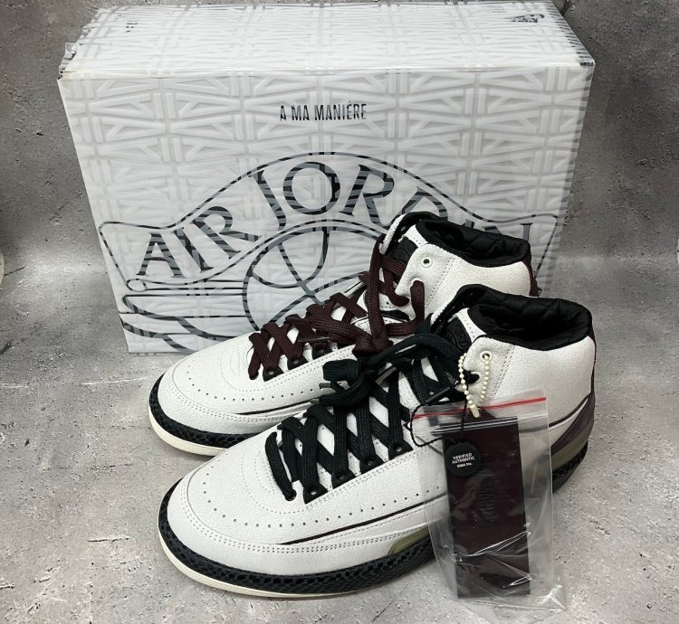 A Ma Maniere × Nike Air Jordan 2 Airnesssail And Burgundy