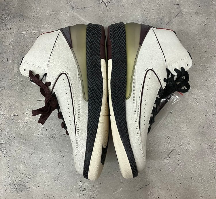 A Ma Maniere × Nike Air Jordan 2 Airnesssail And Burgundy