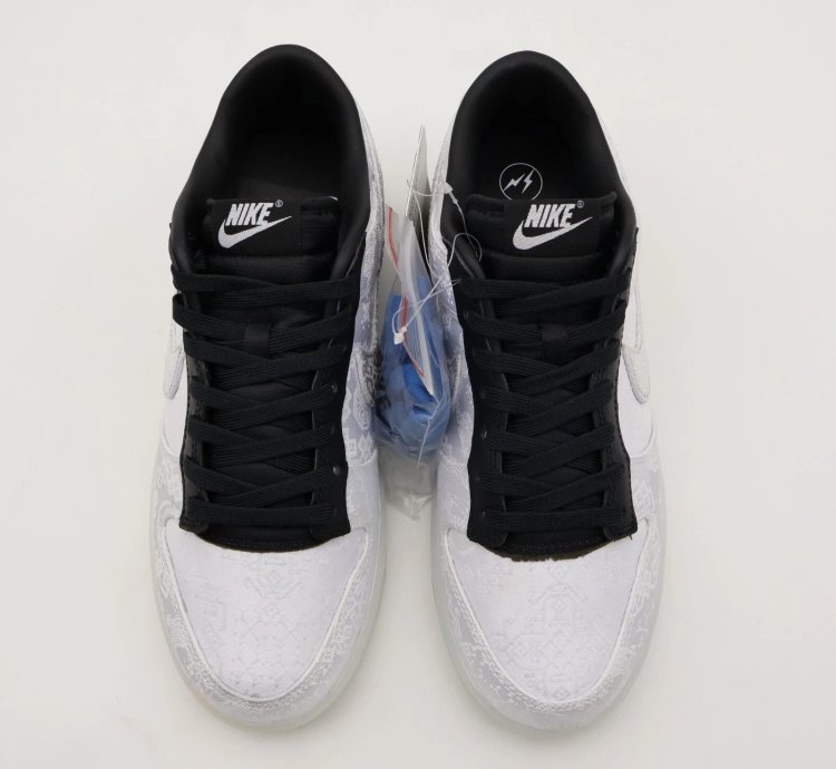 Clot Fragment Nike Dunk Low White Black
