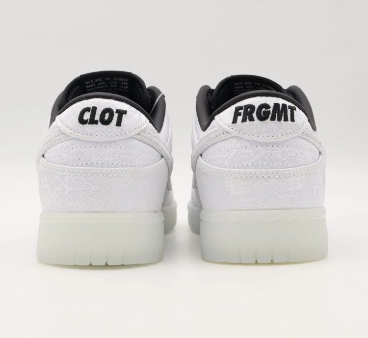 Clot Fragment Nike Dunk Low White Black