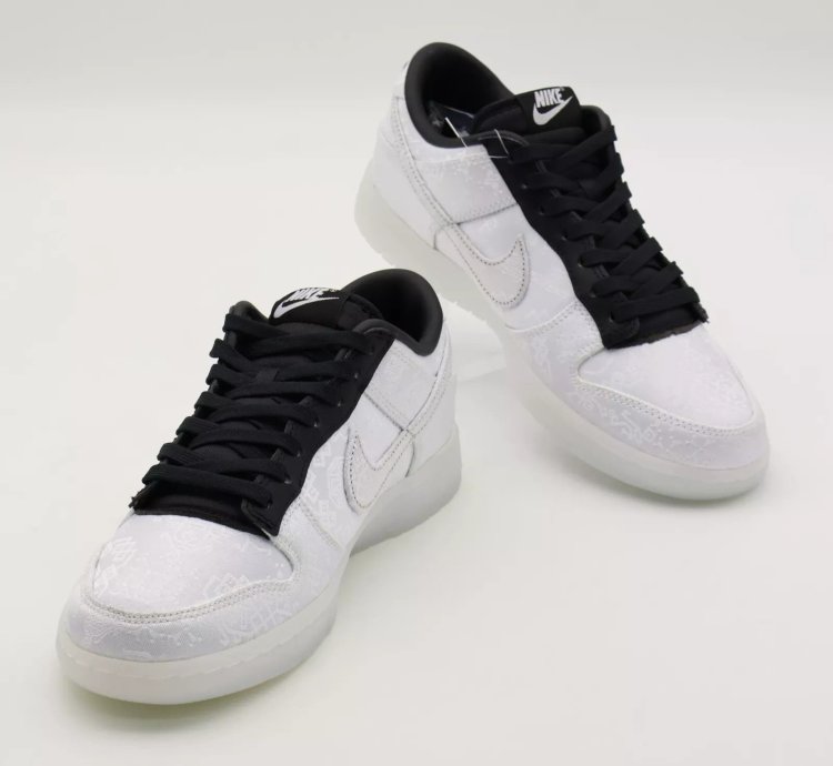 Clot Fragment Nike Dunk Low White Black