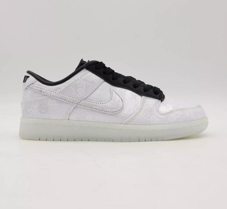 Clot Fragment Nike Dunk Low White Black