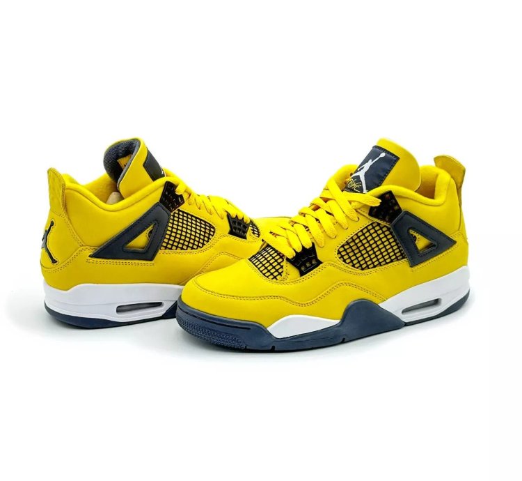 Nike Air Jordan 4 Retro Lightning Thunder Tour Yellow Gold White