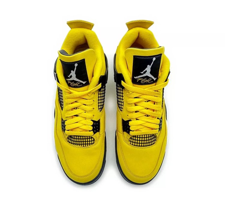 Nike Air Jordan 4 Retro Lightning Thunder Tour Yellow Gold White