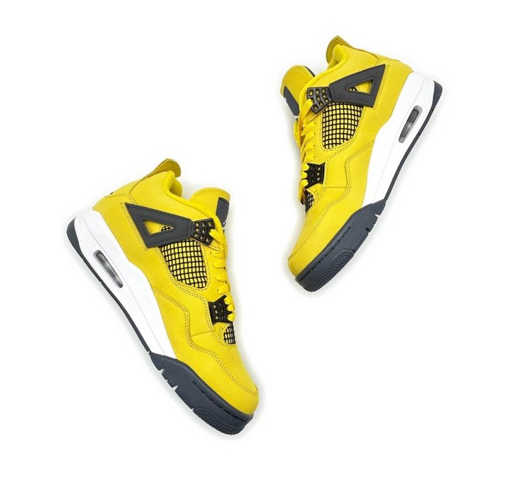 Nike Air Jordan 4 Retro Lightning Thunder Tour Yellow Gold White