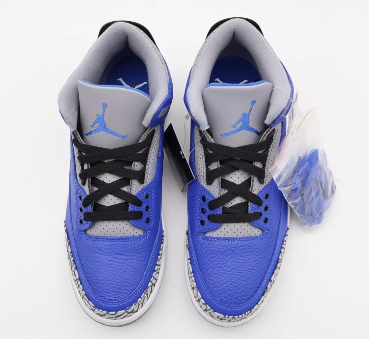 Nike Air Jordan 3 Retro Varsity Royal Cement Signal Blue Grey