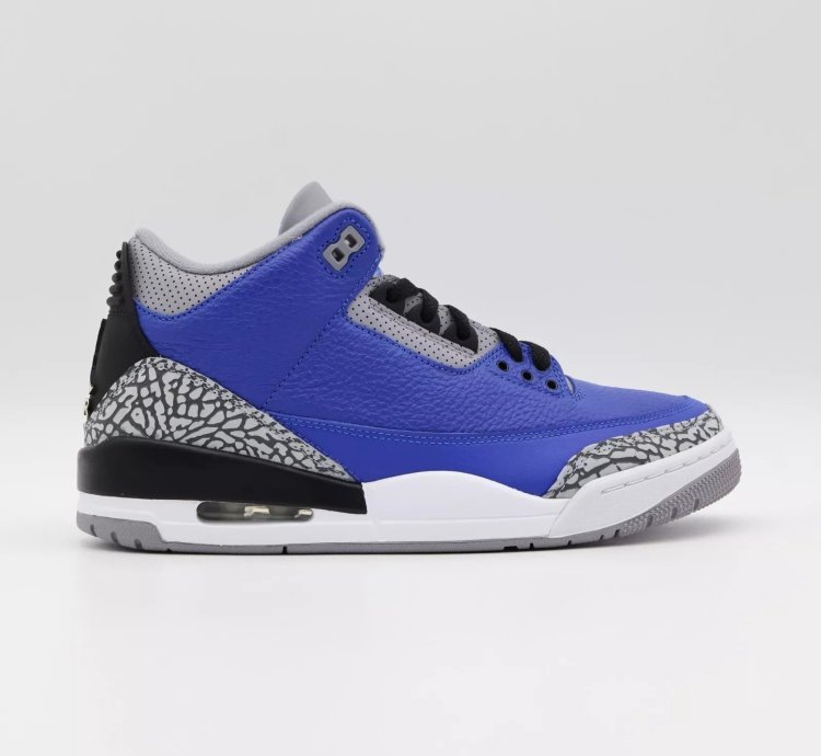 Nike Air Jordan 3 Retro Varsity Royal Cement Signal Blue Grey