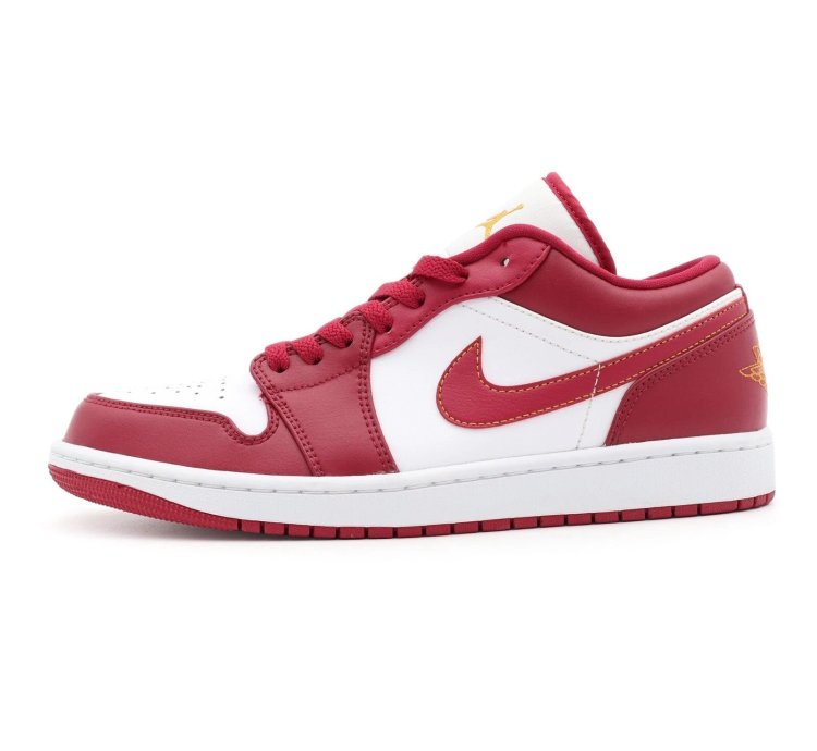 Nike Air Jordan 1 Low Cardinal Red White Light Curry Crimson