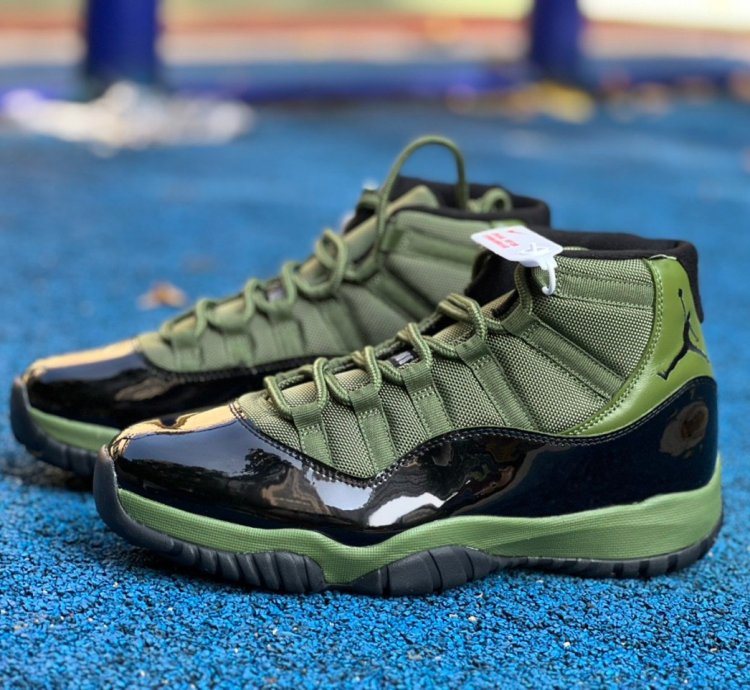 Nike Air Jordan 11 Mens Army Green Olive