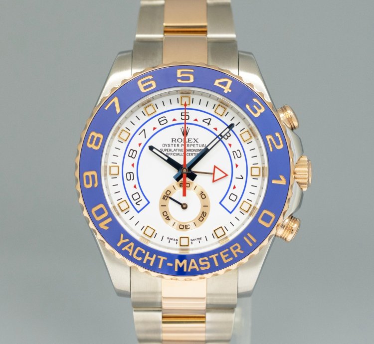 Rolex Yacht-master Ii 2015 Mint Rolex Yacht-master Ii 116681 Steel Rose Gold Two Tone 44mm Watch Box