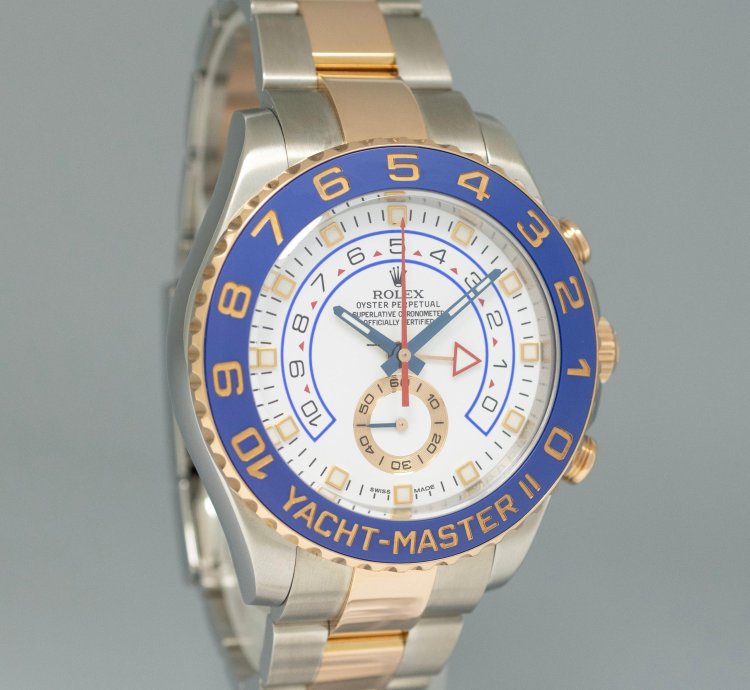 Rolex Yacht-master Ii 2015 Mint Rolex Yacht-master Ii 116681 Steel Rose Gold Two Tone 44mm Watch Box
