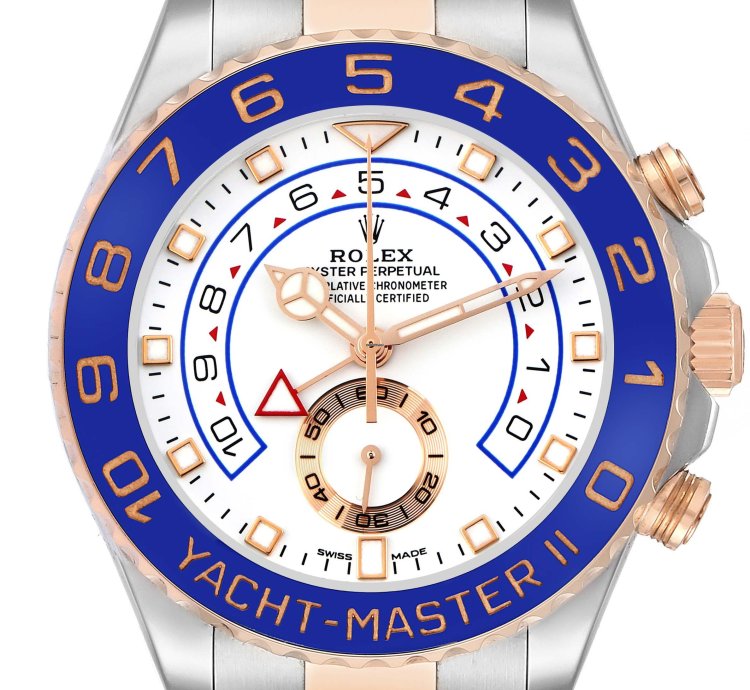 Rolex Yacht-master Ii Steel Rose Gold Mens Watch 116681 Box Card