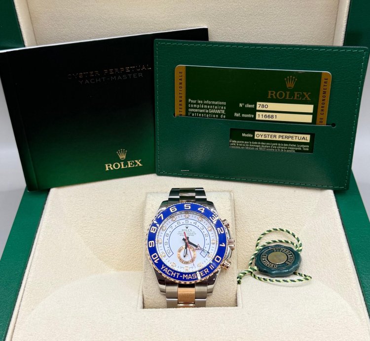 Rolex Yacht-master Ii Two Tone Rose Gold Complete Set 2013 Mint Conditions