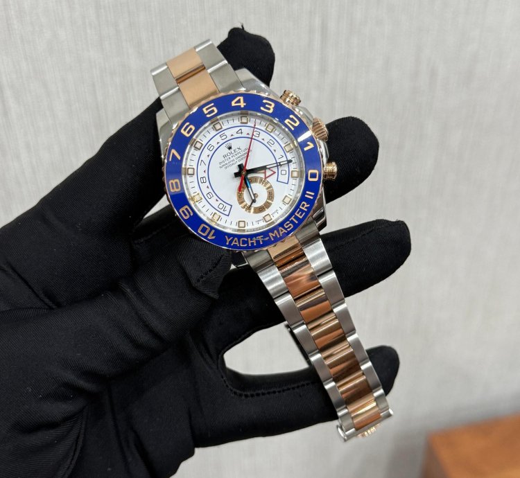 Rolex Yacht-master Ii Two Tone Rose Gold Complete Set 2013 Mint Conditions