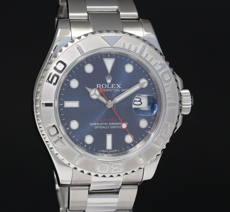 Rolex Yacht-master 40 2018 Mint Rolex Yacht-master 116622 Steel Platinum Blue Dial 40mm Watch Box