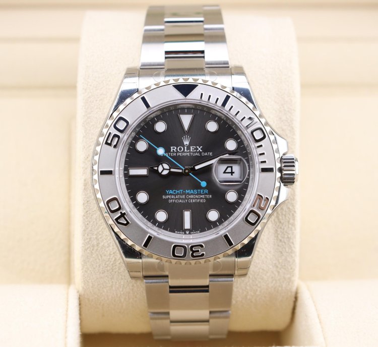 Rolex Yacht-master 40 2025 New Factory Stickers Yacht-master 40 Rhodium Slate Dial 126622 Platinum Bezel