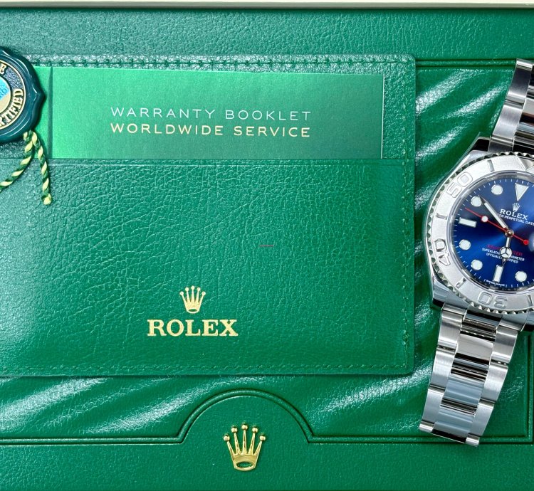 Rolex Yacht-master 40 40mm Blue Dial Platinum Bezel 116622 Box