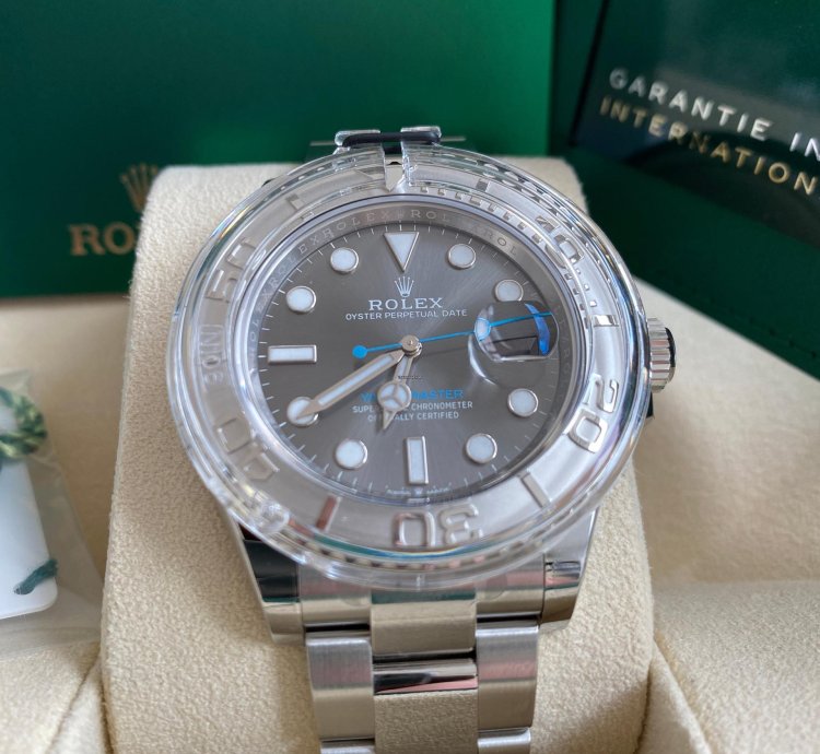 Rolex Yacht-master 40 New 2024 126622 Rhodium Slate Gray Dial Platinum Bezel