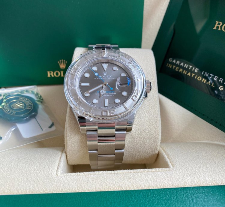 Rolex Yacht-master 40 New 2024 126622 Rhodium Slate Gray Dial Platinum Bezel
