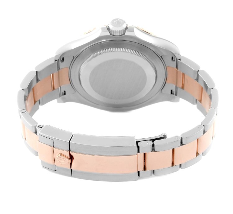 Rolex Yacht-master 40 Rose Gold Steel Black Dial Mens Watch 116621