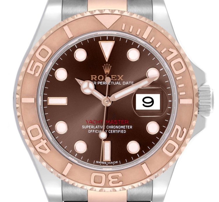 Rolex Yacht-master 40 Rose Gold Steel Brown Dial Mens Watch 116621