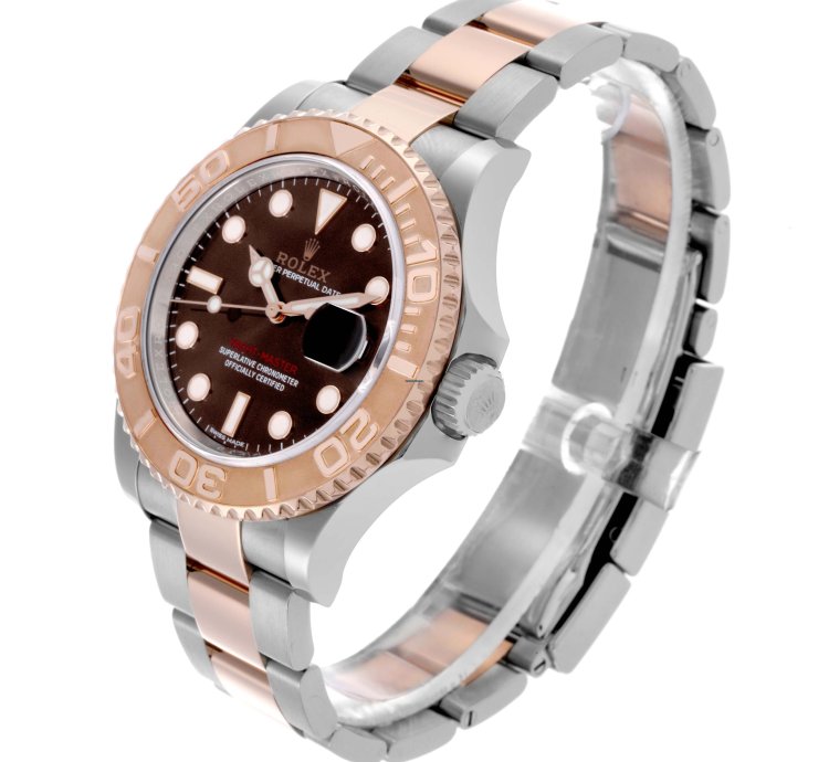 Rolex Yacht-master 40 Rose Gold Steel Brown Dial Mens Watch 116621