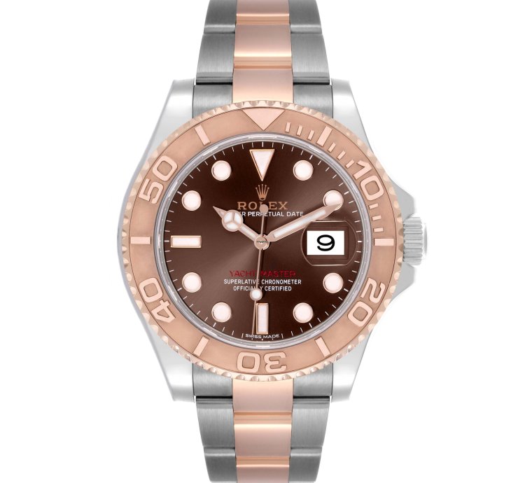 Rolex Yacht-master 40 Rose Gold Steel Brown Dial Mens Watch 116621