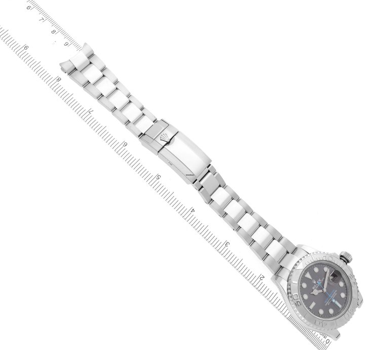 Rolex Yacht-master 40 Steel Platinum Bezel Rhodium Dial Mens Watch 126622 Box Card