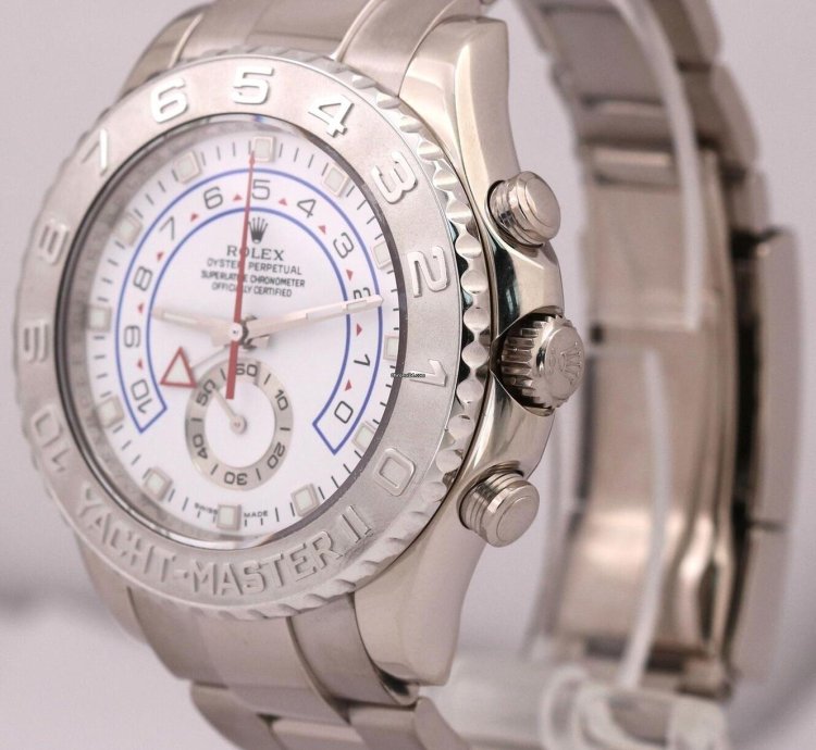 Rolex Yacht-master Ii Mint Rolex Yacht-master Ii 116689 18k White Gold 44mm Regatta Oyster Watch Box