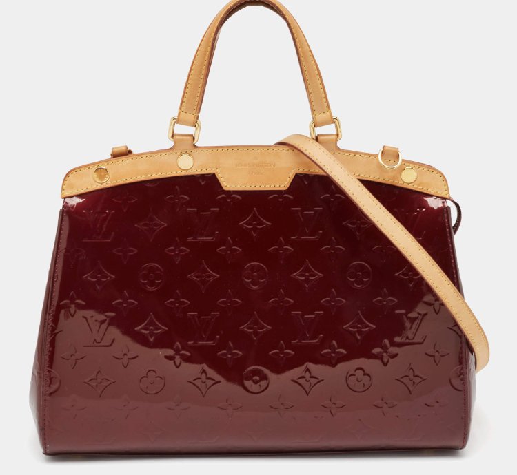 Louis Vuitton Amarante Monogram Vernis Brea Mm Bag